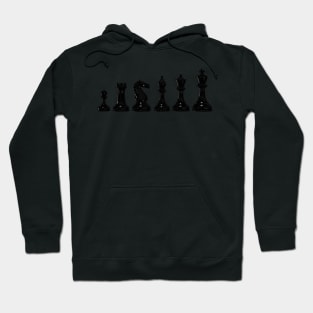 Black Chess Pieces Hoodie